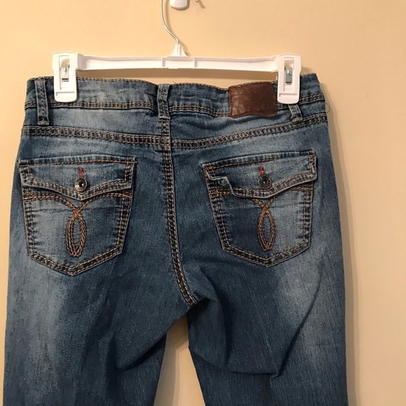 Paris Blue Faded Bootcut Jeans - Picture 3 of 5